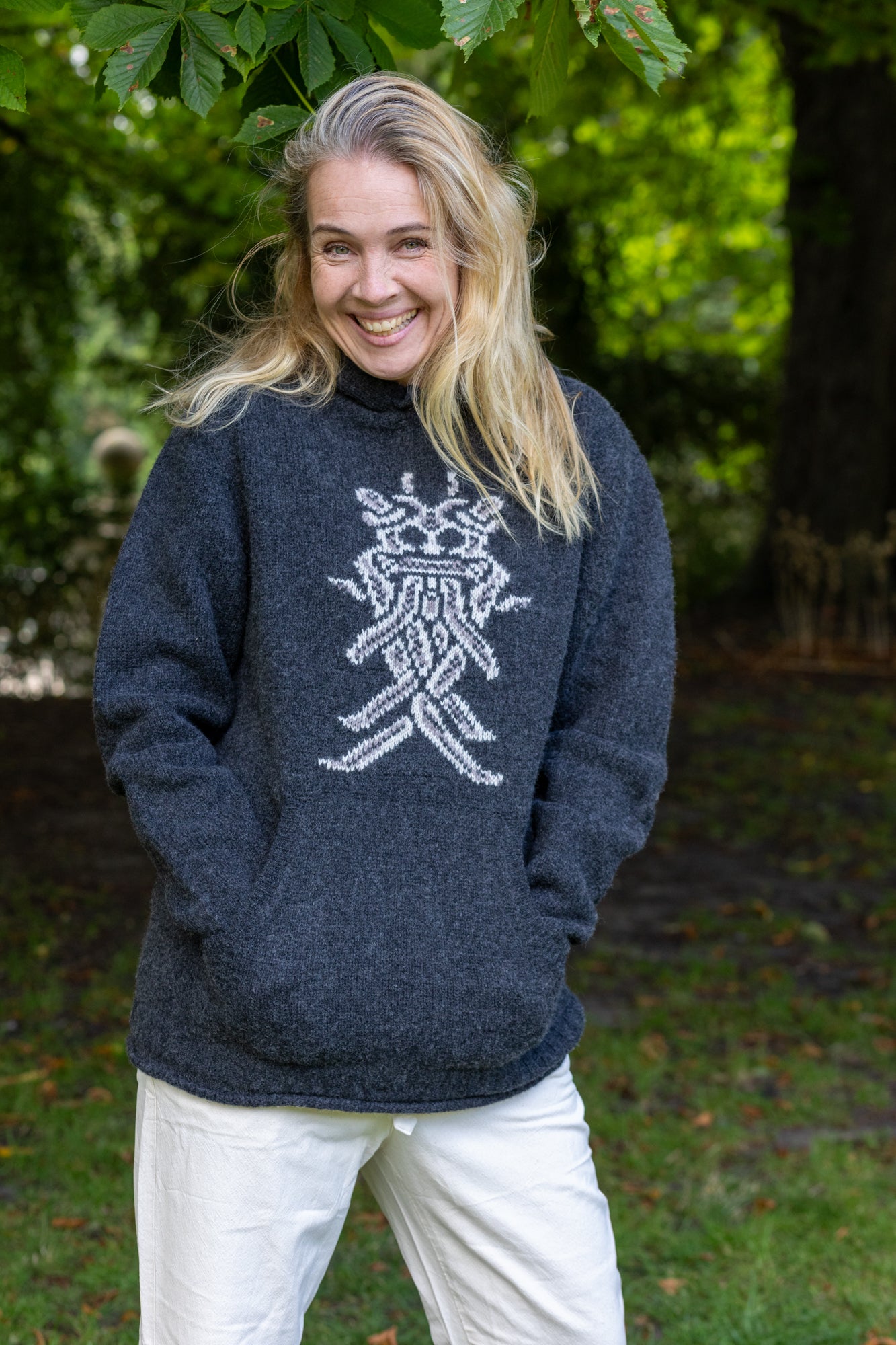 Odin mask hoodie-viking-Anthracite Grey