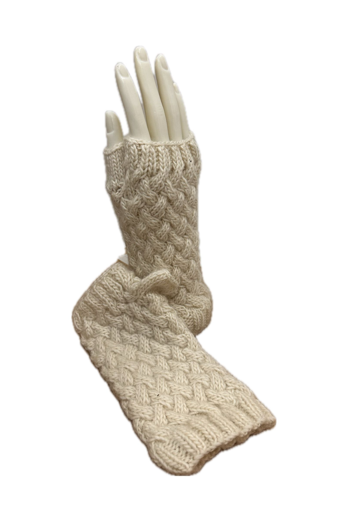 Merino Hand-Knitted Wool Gloves - Thick