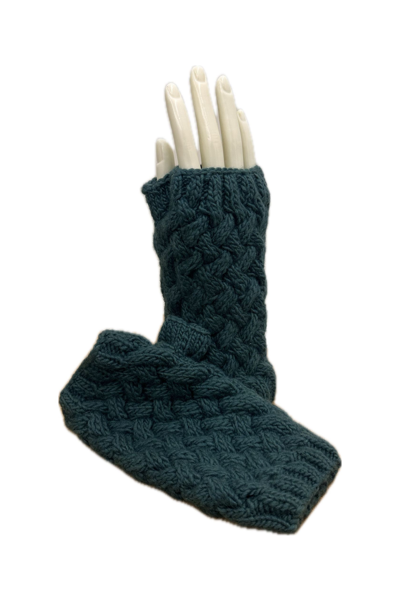 Merino Hand-Knitted Wool Gloves - Thick
