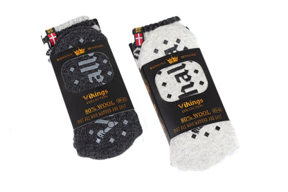 Valhalla with text, Anti-Slip Viking Socks