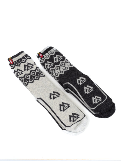 Valhalla with text, Anti-Slip Viking Socks