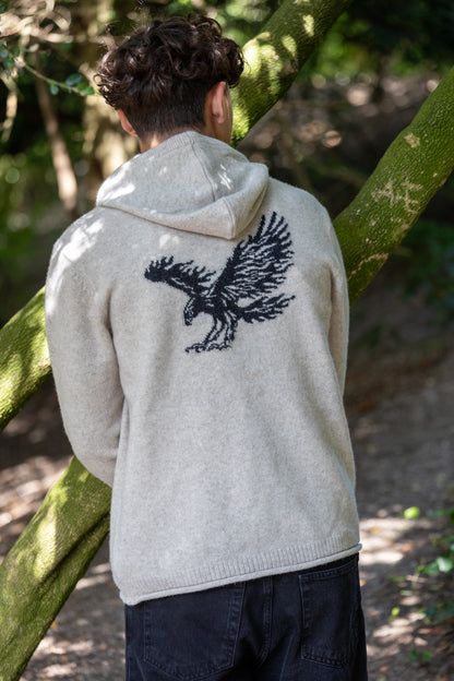 Artistic BD collection. Hoodie sweater with a darkgrey Eagle at the back