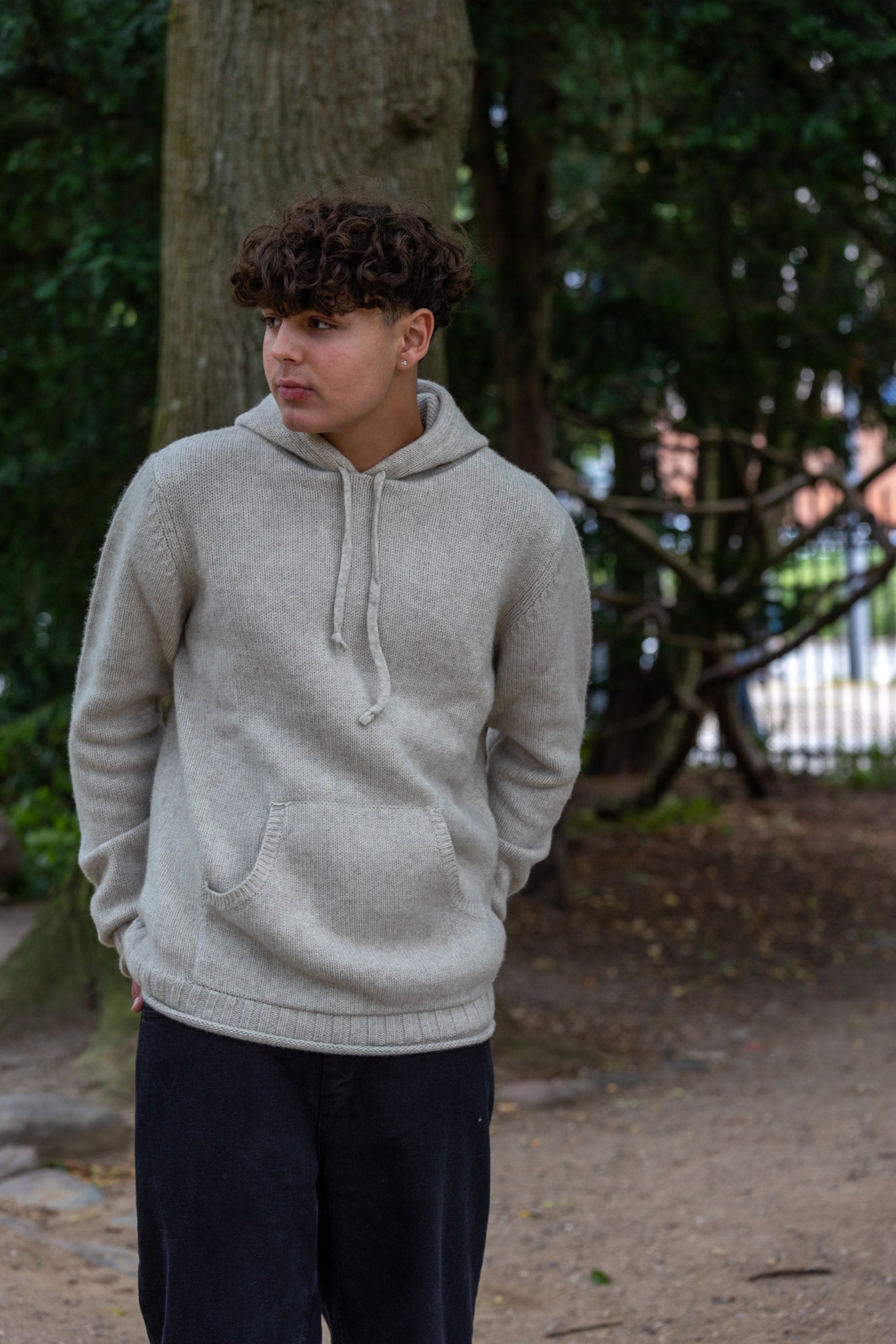 Round Neck Heavy Hoodie with pocket