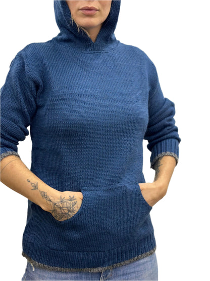 Blue hoodie sweater- Uni sex